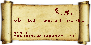 Körtvélyessy Alexandra névjegykártya
