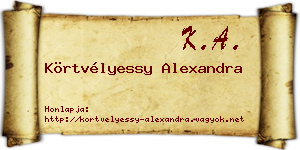 Körtvélyessy Alexandra névjegykártya